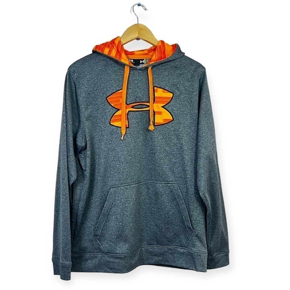 Under Armour Women’s UA Storm Fleece Big Logo Hoodie Sweatshirt Gray Sz M